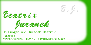 beatrix juranek business card